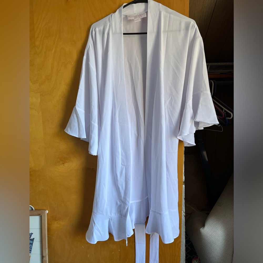 White lightweight robe